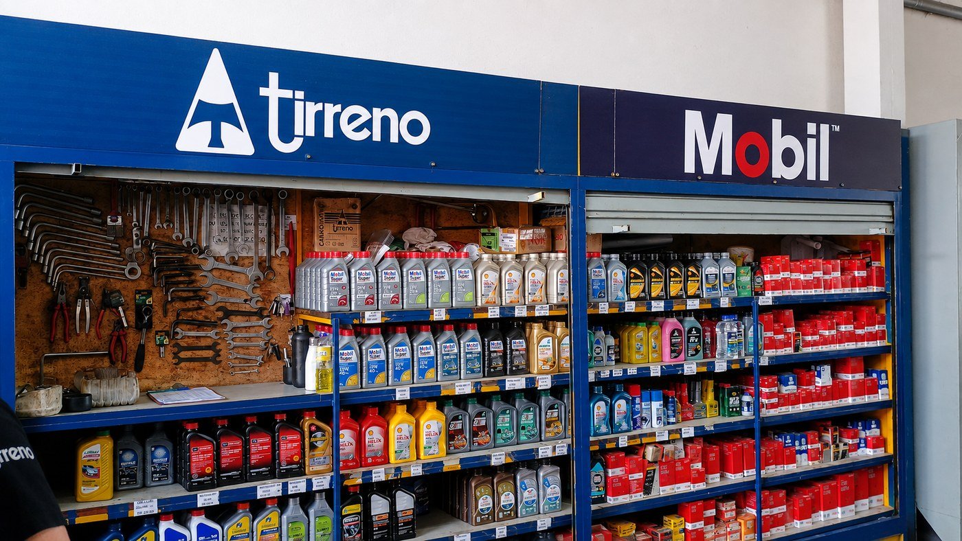 Produtos e área de troca de óleo